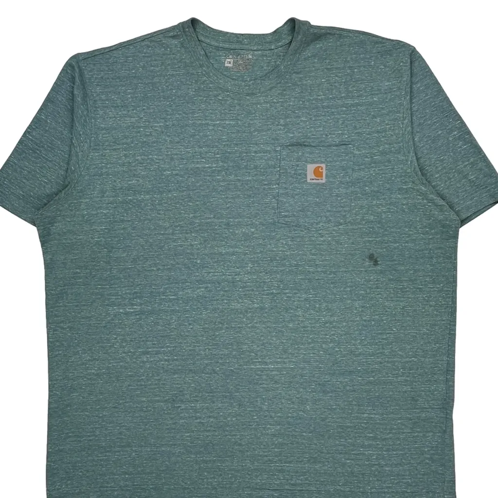 Carhartt T-Shirt - 2XL Green Cotton - Image 5