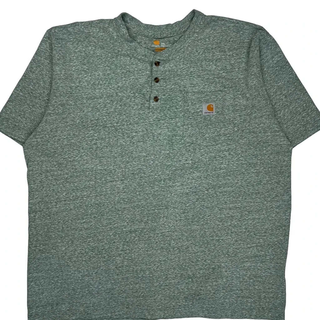 Carhartt T-Shirt - 2XL Green Cotton - Image 5