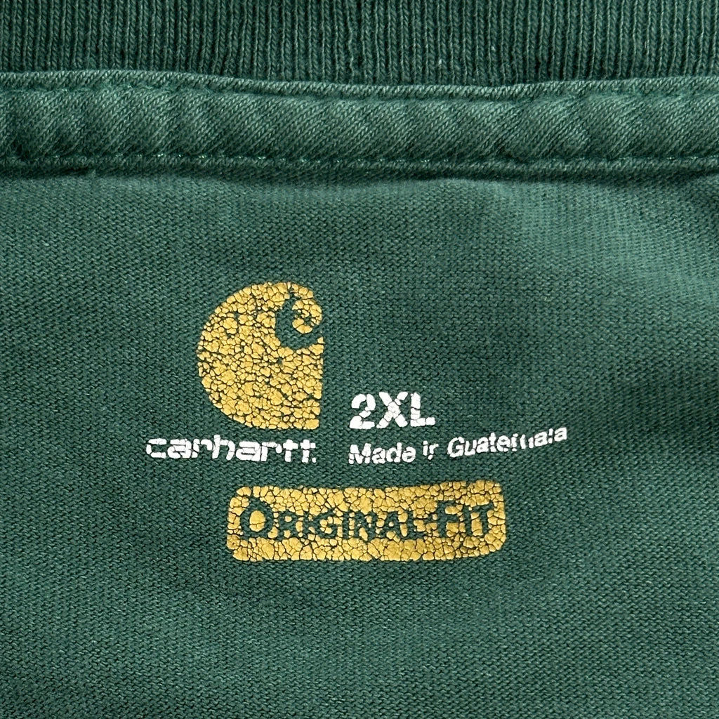 Carhartt T-Shirt - 2XL Green Cotton - Image 3