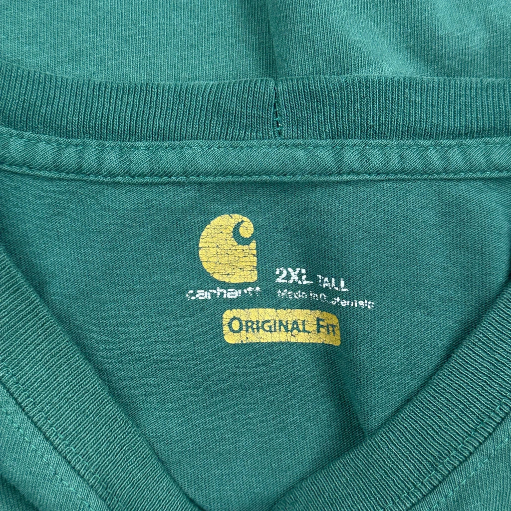 Carhartt T-Shirt - 2XL Green Cotton - Image 3