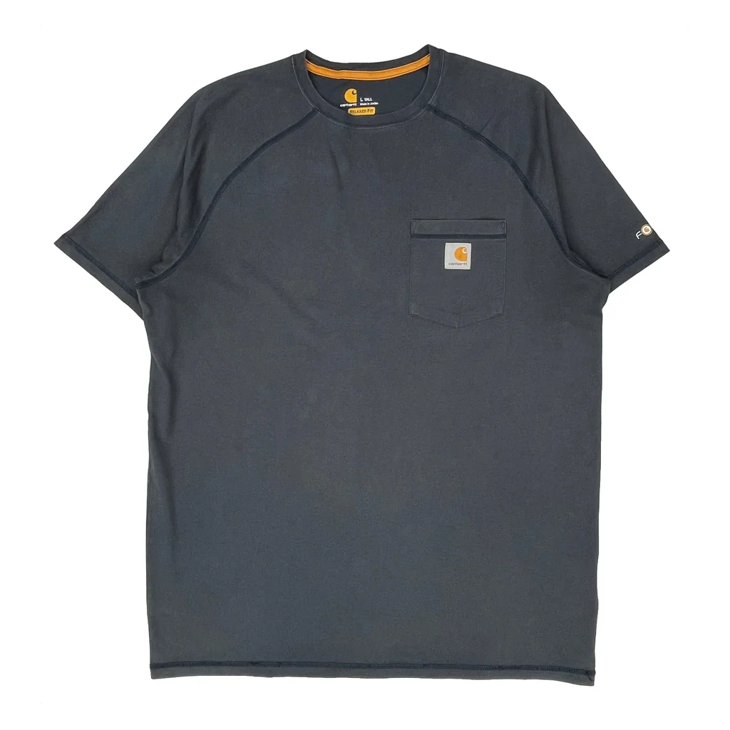 Carhartt Tall T-Shirt - Large Grey Cotton