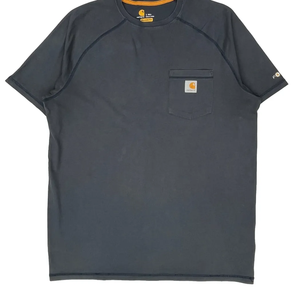 Carhartt Tall T-Shirt - Large Grey Cotton - Image 5
