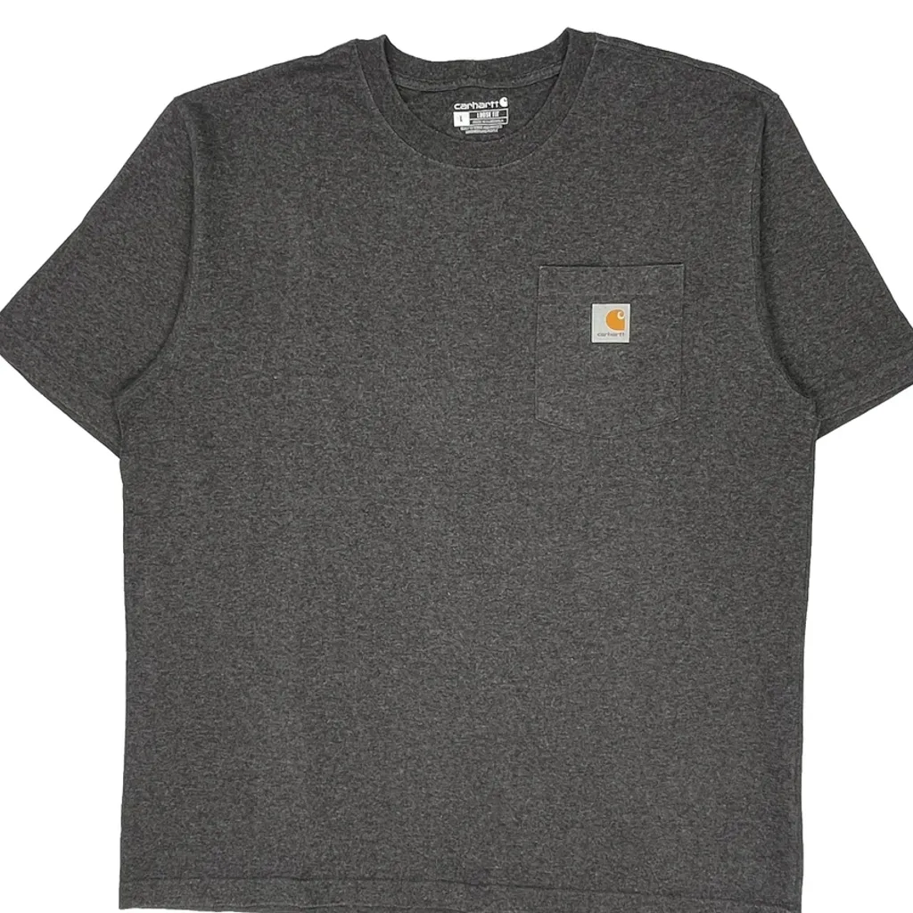 Carhartt T-Shirt - Large Grey Cotton - Image 5