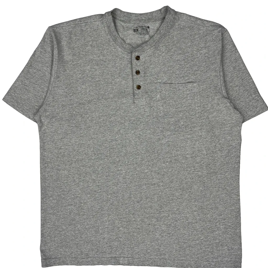 Carhartt T-Shirt - Large Grey Cotton Blend - Image 4