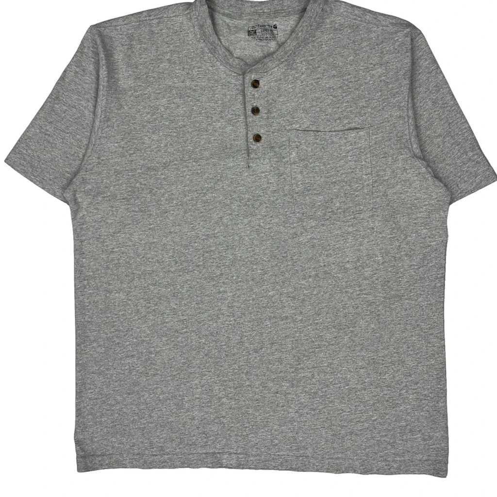 Carhartt T-Shirt - Large Grey Cotton Blend - Image 5