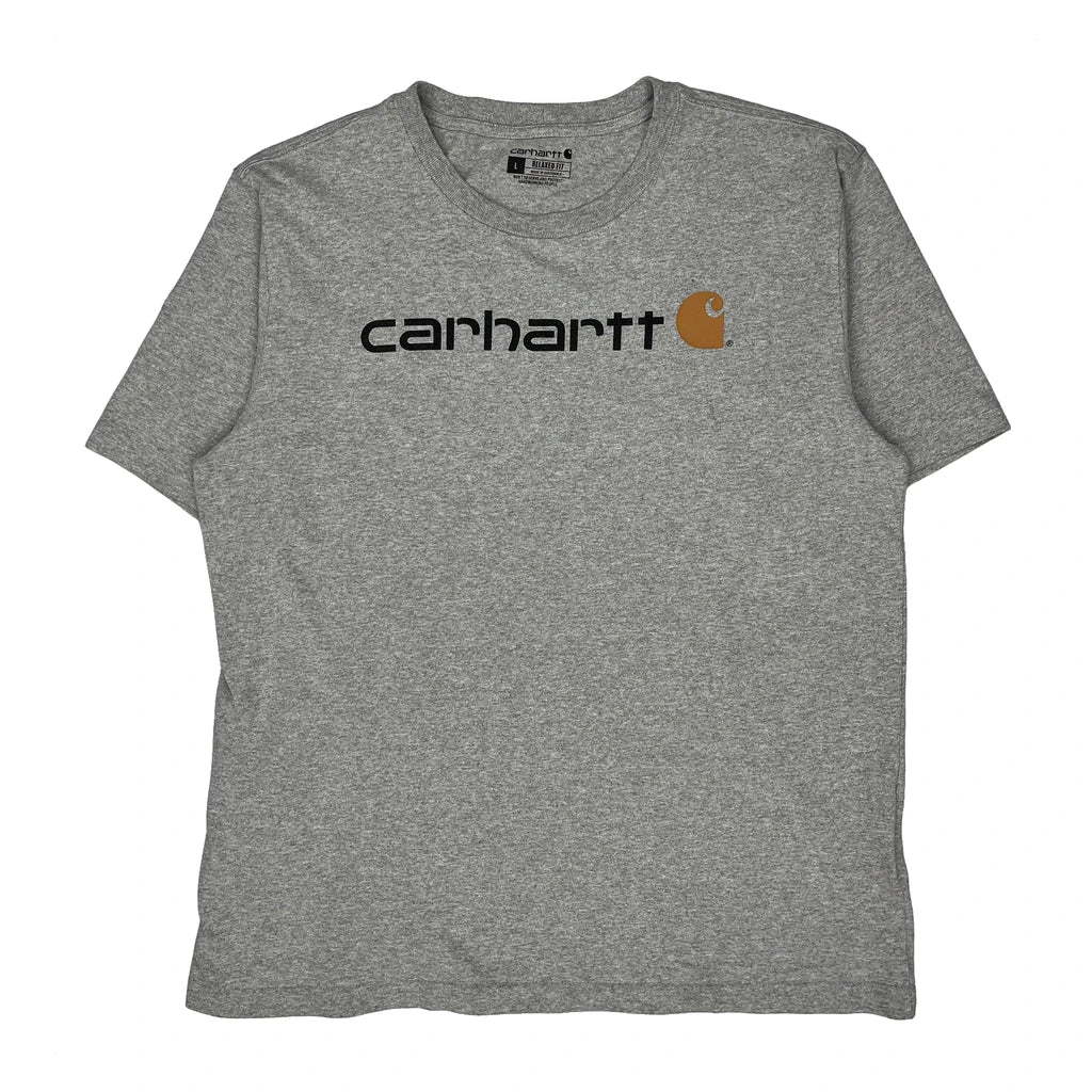 Carhartt T-Shirt - Large Grey Cotton