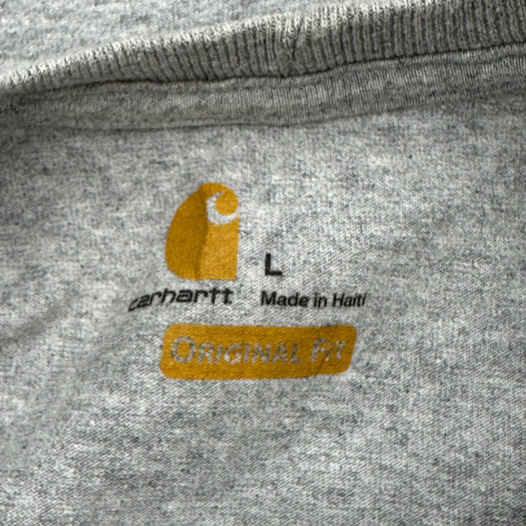 Carhartt T-Shirt - Large Grey Cotton - Image 3