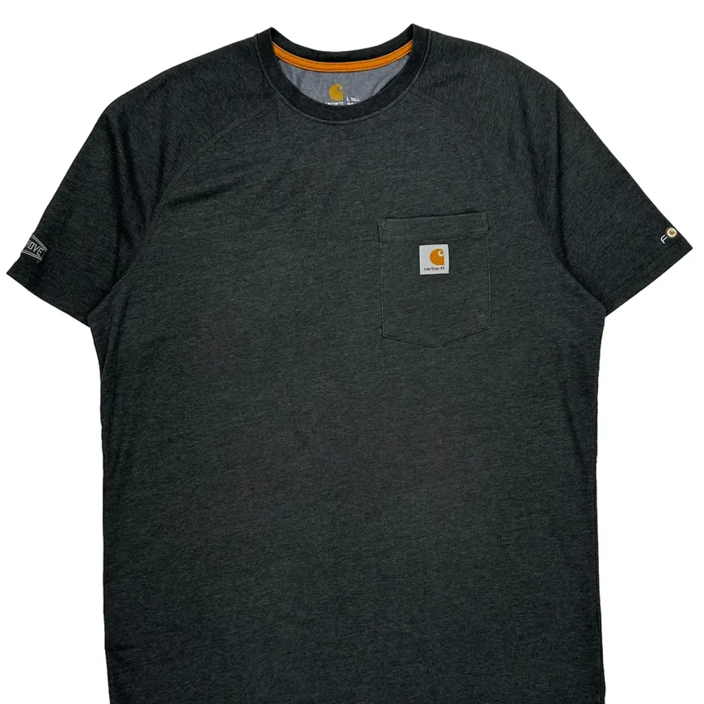 Carhartt Tall T-Shirt - Large Grey Cotton - Image 4