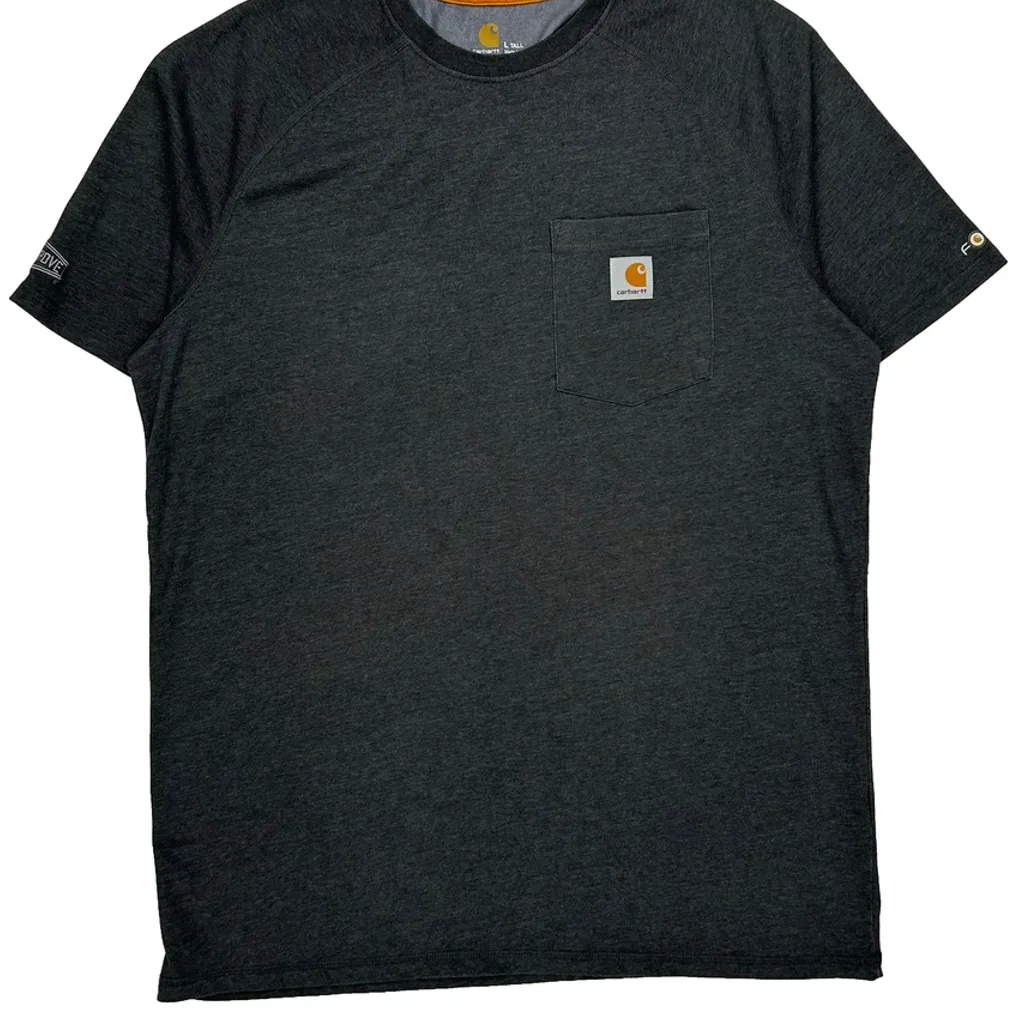 Carhartt Tall T-Shirt - Large Grey Cotton - Image 5