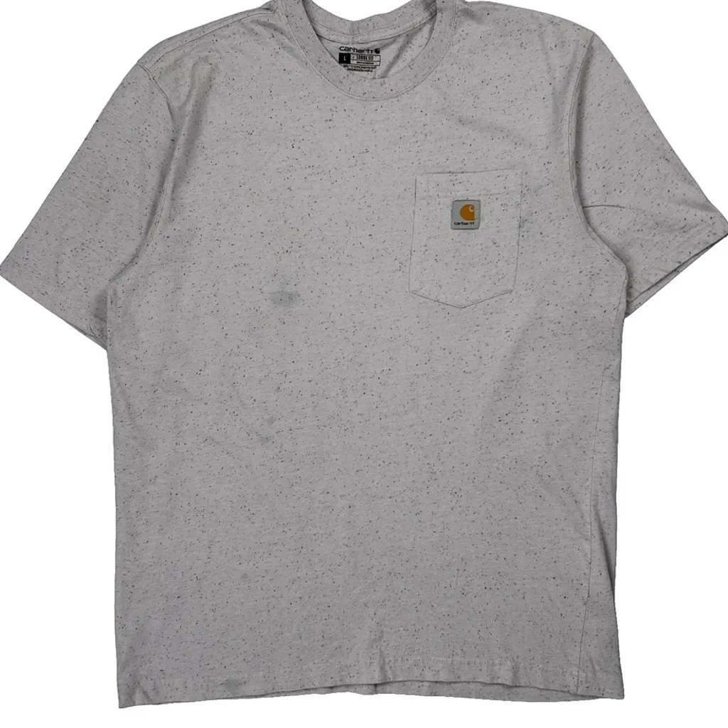 Carhartt T-Shirt - Large Grey Cotton - Image 5