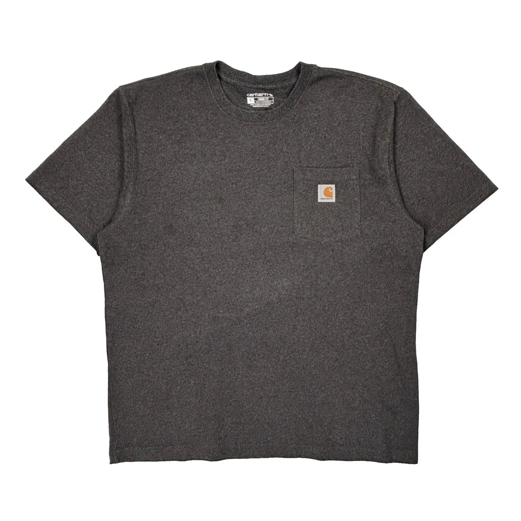 Carhartt T-Shirt - Large Grey Cotton