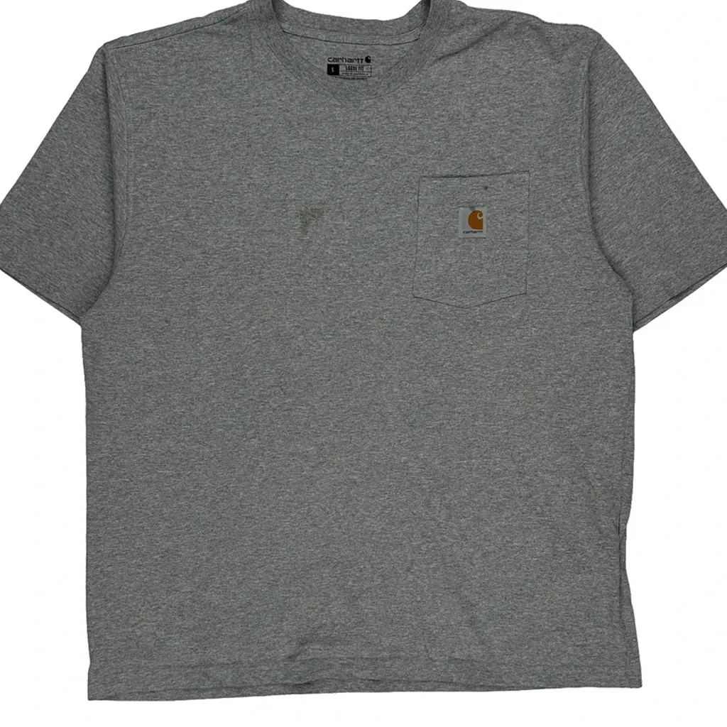 Carhartt T-Shirt - Large Grey Cotton - Image 4
