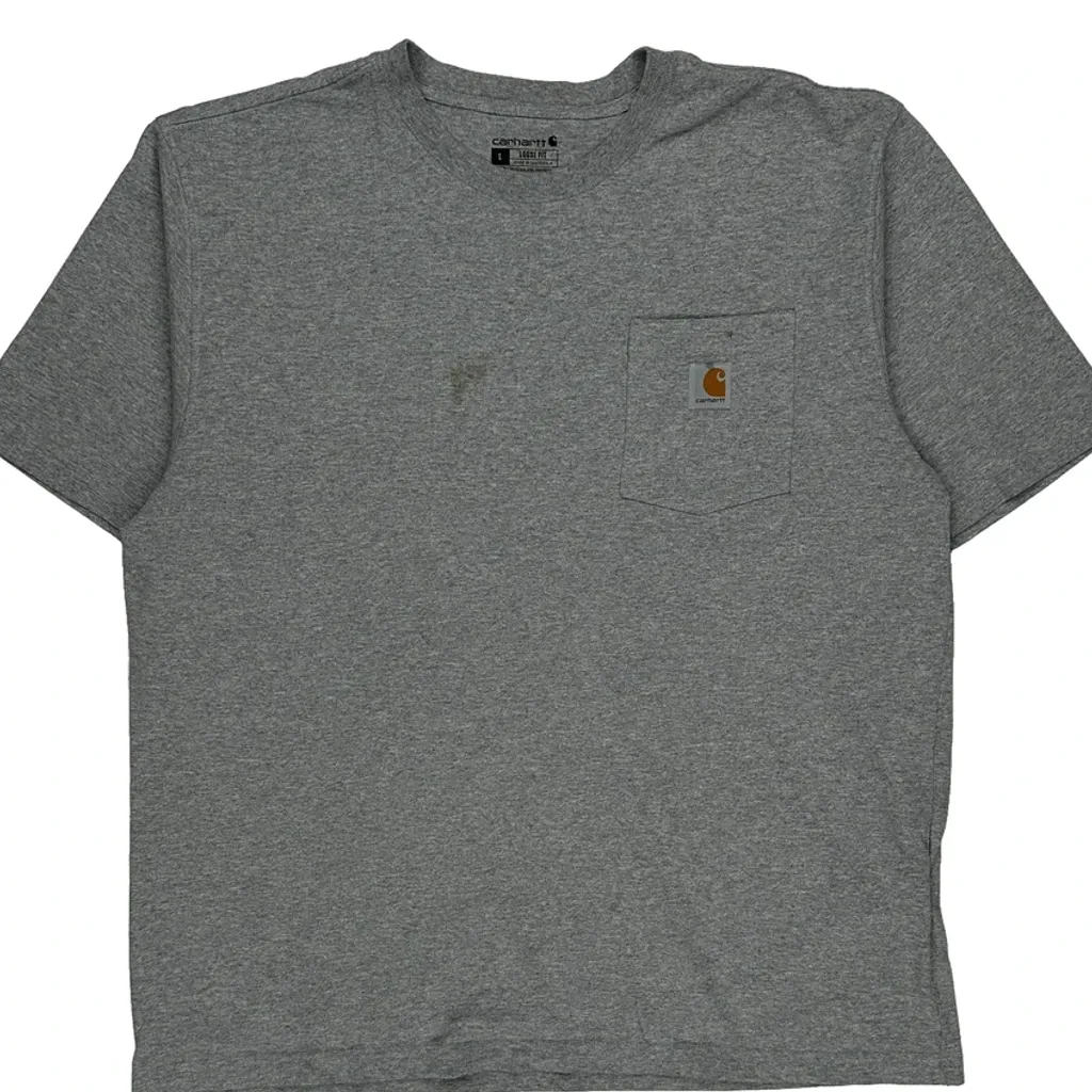 Carhartt T-Shirt - Large Grey Cotton - Image 5