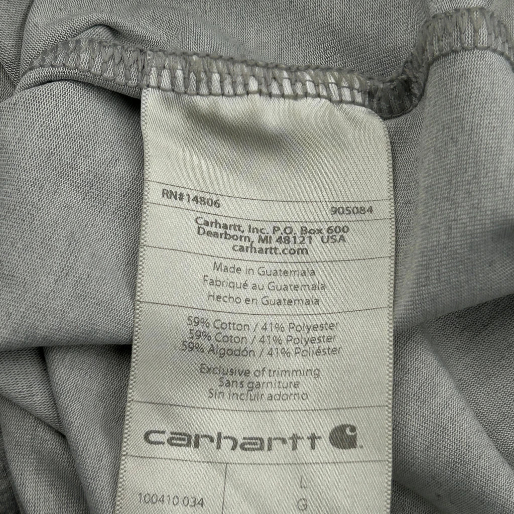 Carhartt T-Shirt - Large Grey Cotton Blend - Image 3