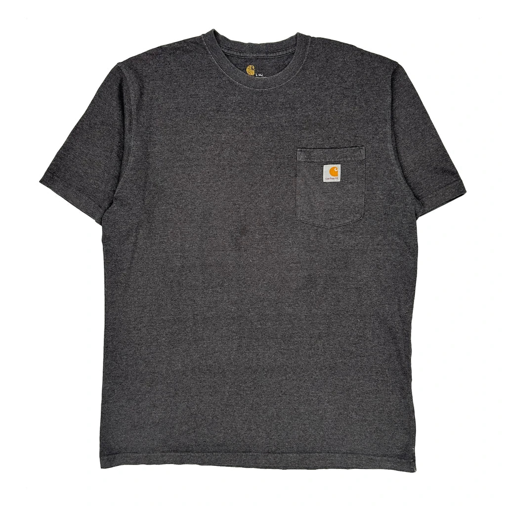 Carhartt T-Shirt - Large Grey Cotton