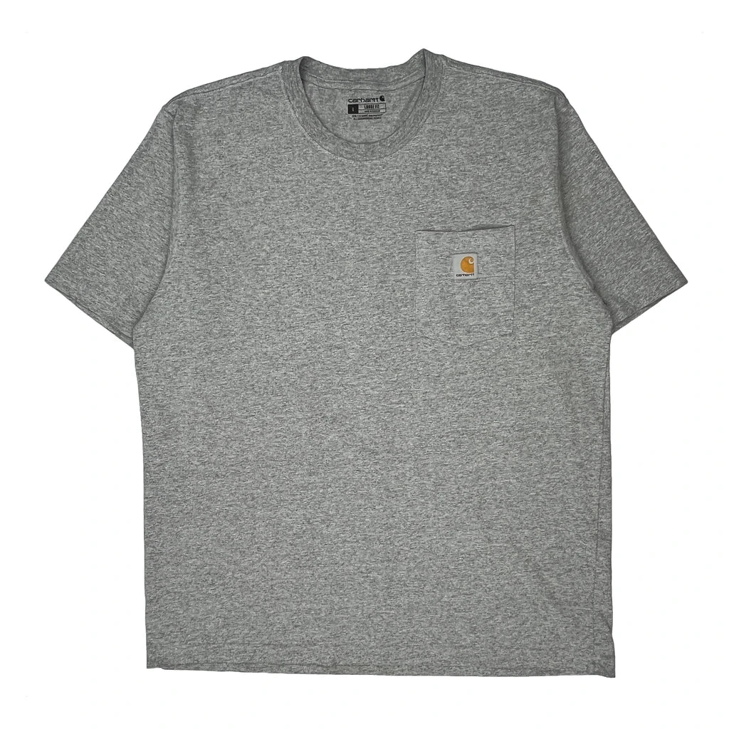 Carhartt T-Shirt - Large Grey Cotton