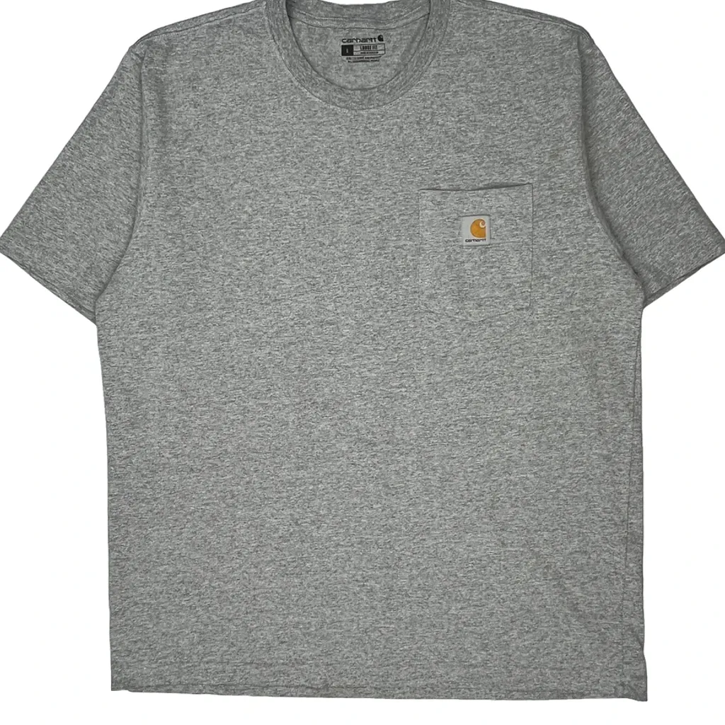 Carhartt T-Shirt - Large Grey Cotton - Image 5