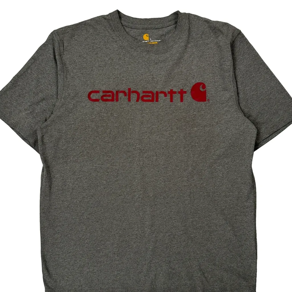 Carhartt T-Shirt - Large Grey Cotton - Image 5