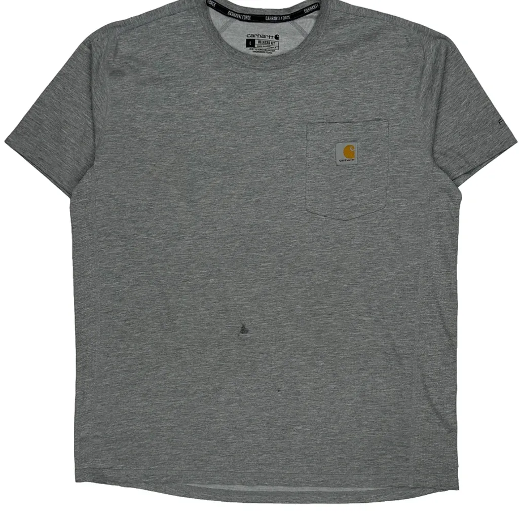 Carhartt T-Shirt - Large Grey Cotton - Image 5