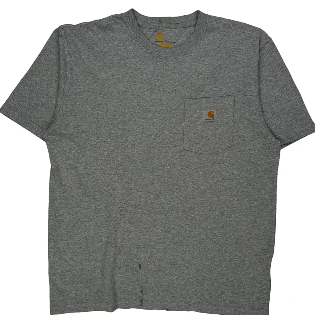 Carhartt T-Shirt - Large Grey Cotton - Image 4