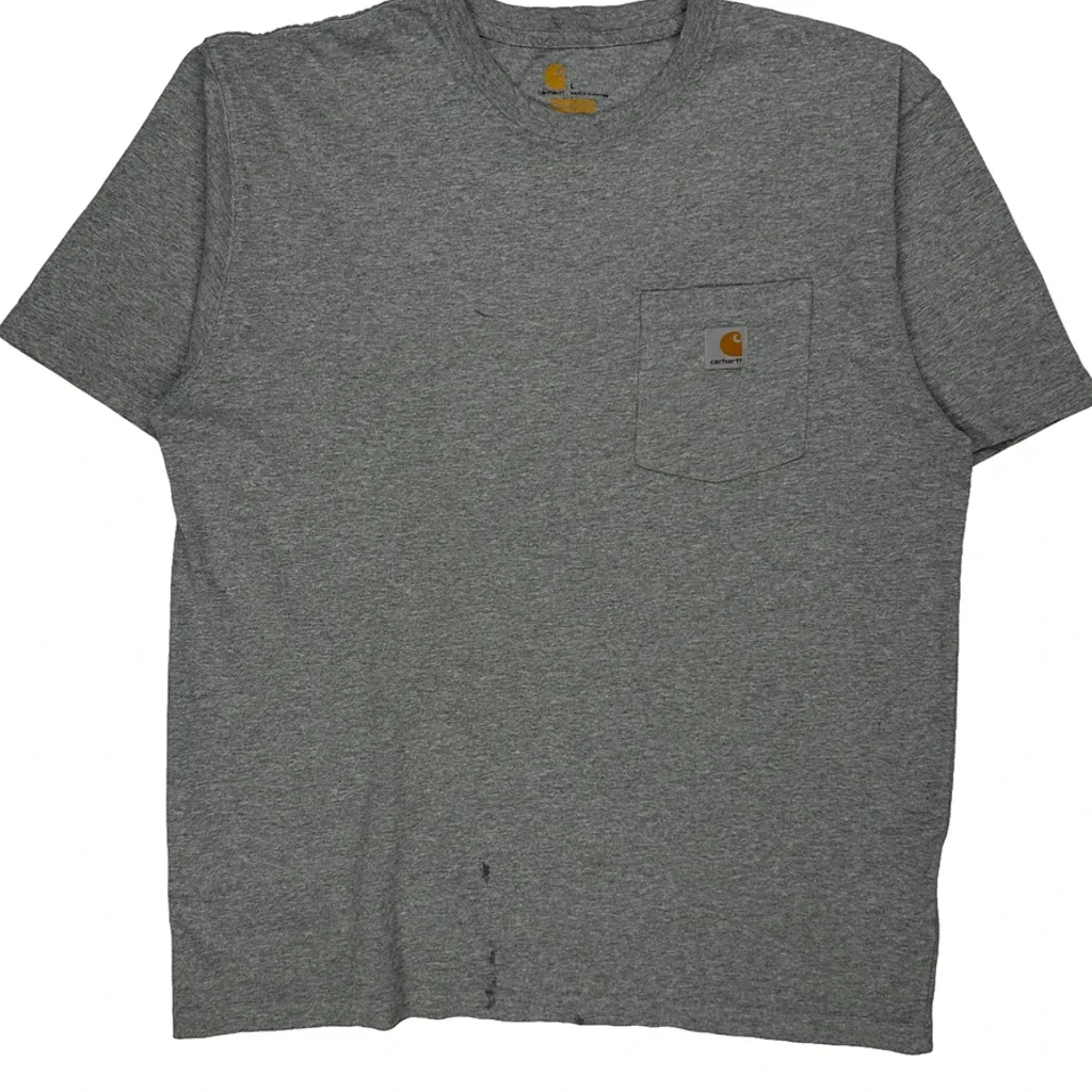 Carhartt T-Shirt - Large Grey Cotton - Image 5
