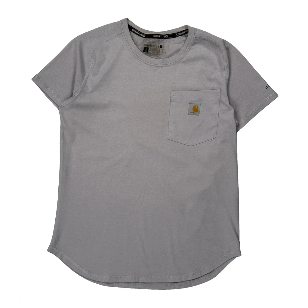 Carhartt T-Shirt - Small Grey Cotton