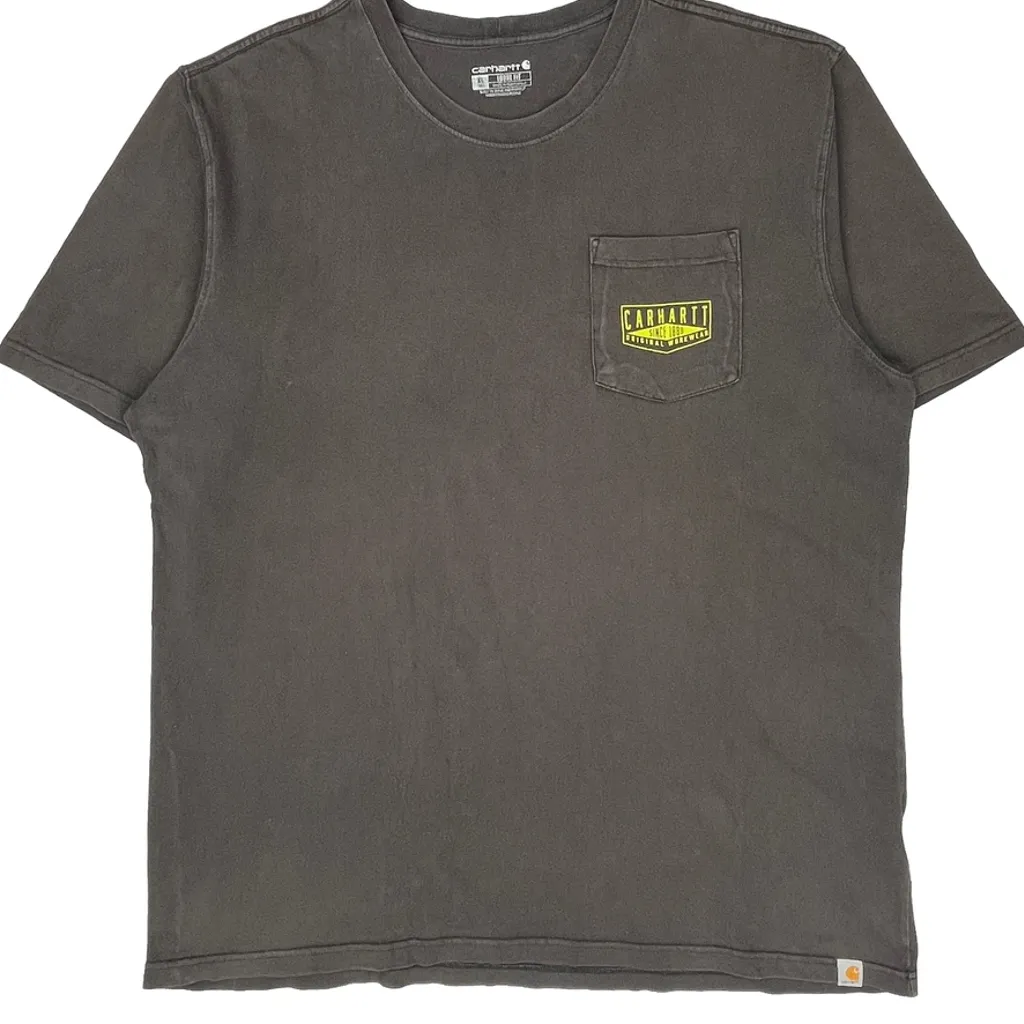 Carhartt Tall T-Shirt - XL Grey Cotton - Image 4