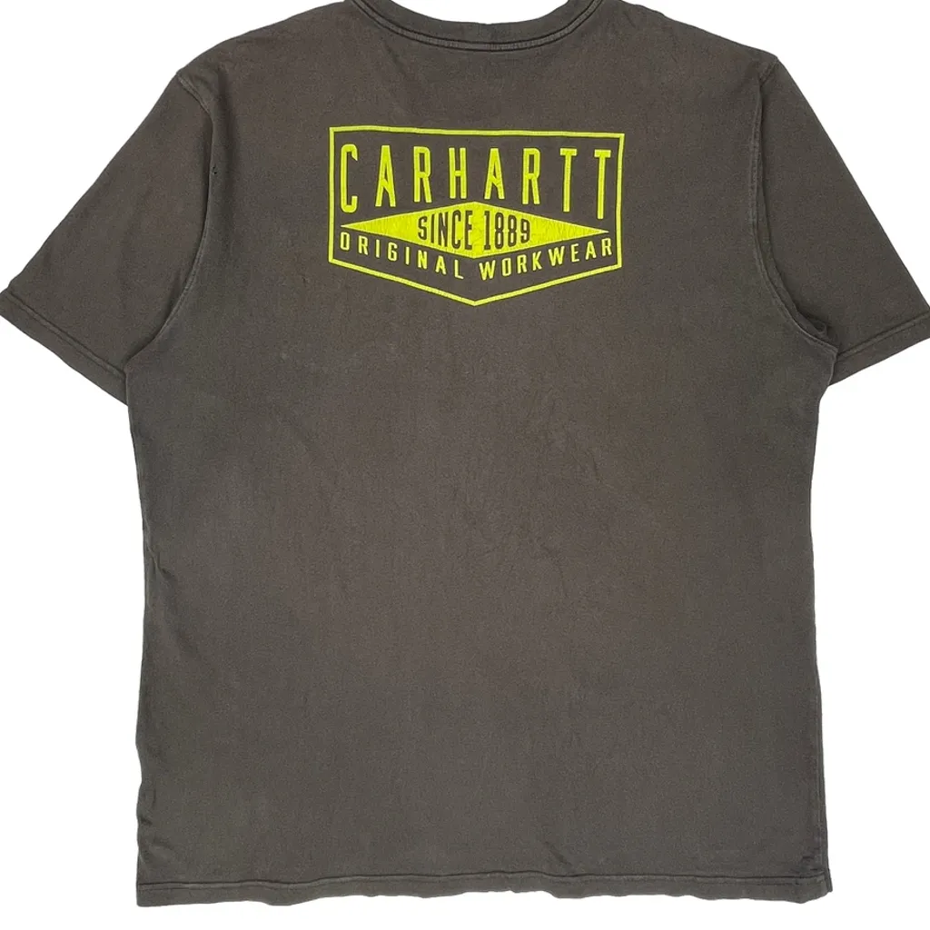 Carhartt Tall T-Shirt - XL Grey Cotton - Image 7