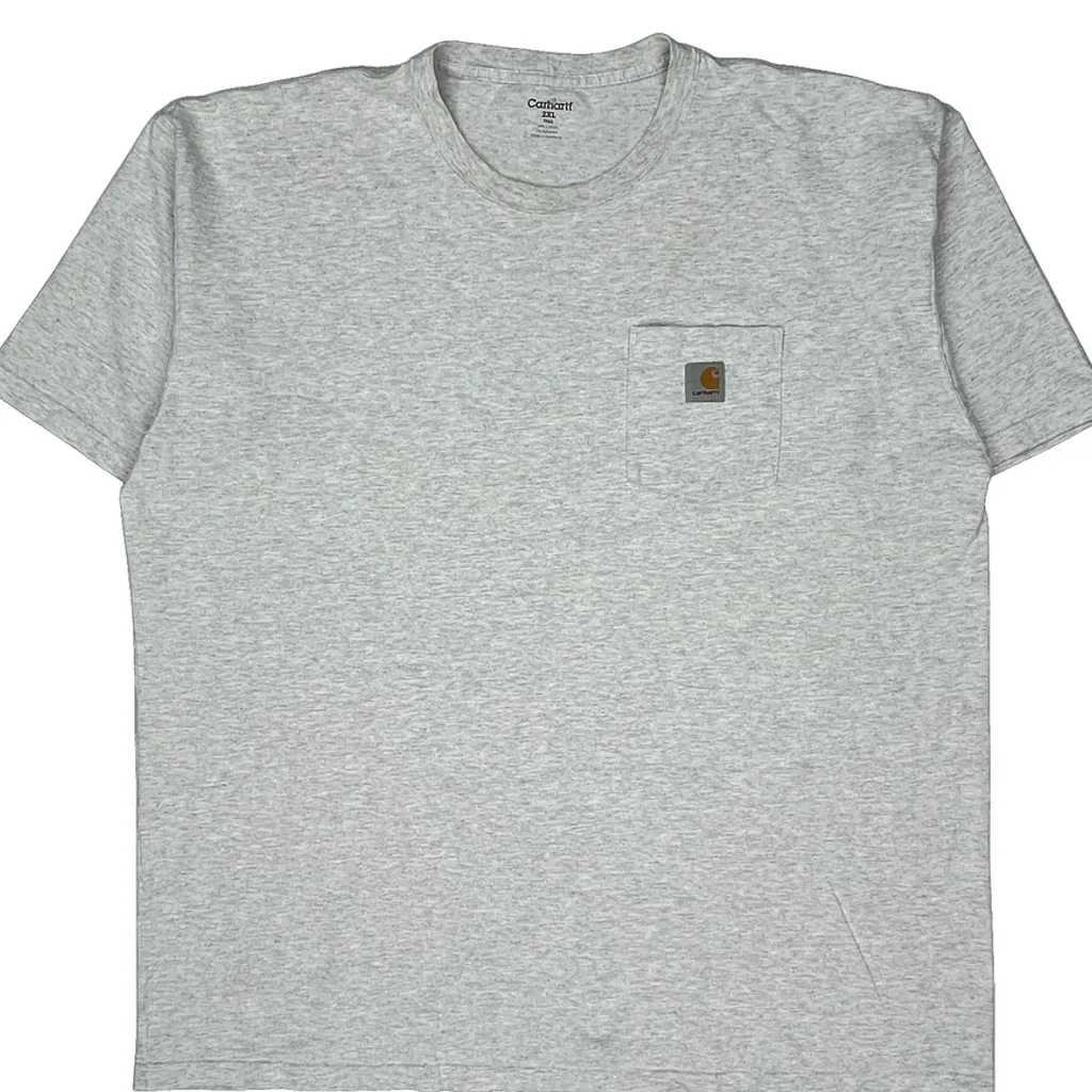 Carhartt Tall T-Shirt - 2XL Grey Cotton - Image 4