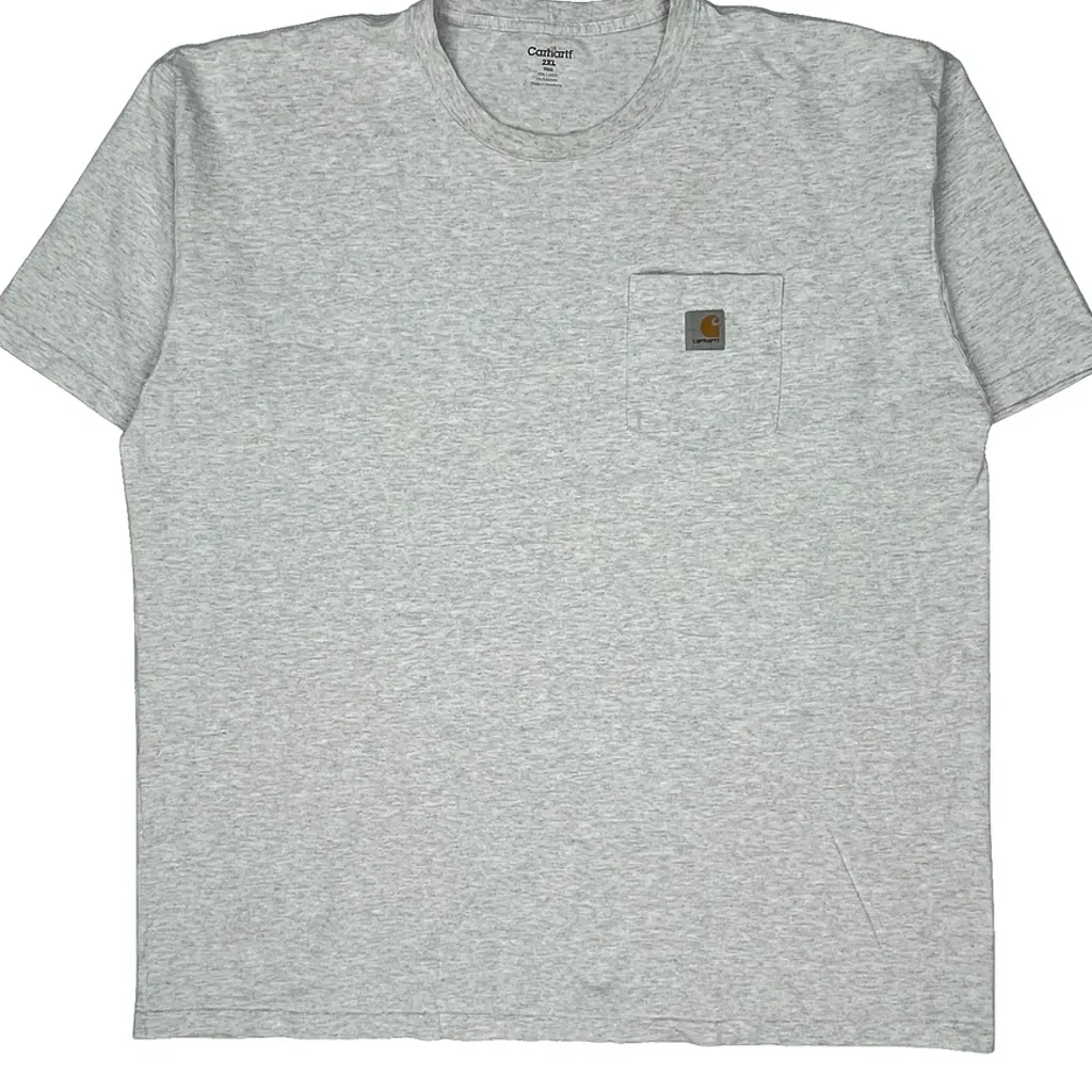 Carhartt Tall T-Shirt - 2XL Grey Cotton - Image 5