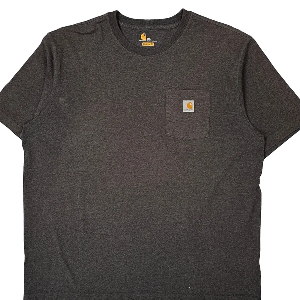 Carhartt T-Shirt - 2XL Grey Cotton - Image 4