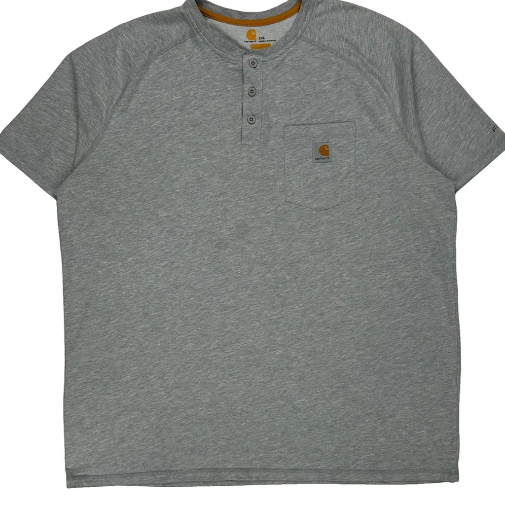 Carhartt T-Shirt - 2XL Grey Cotton - Image 5