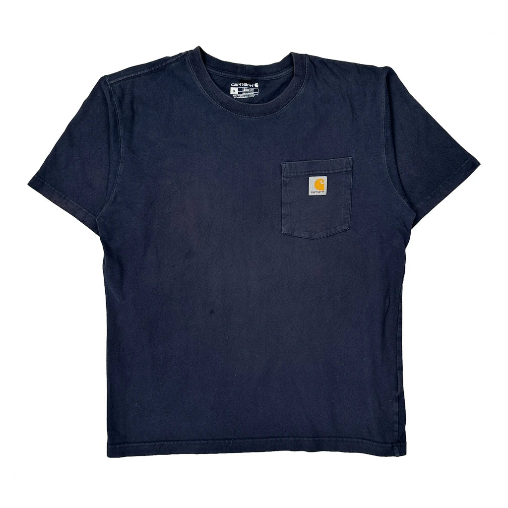 Carhartt T-Shirt - Medium Navy Cotton