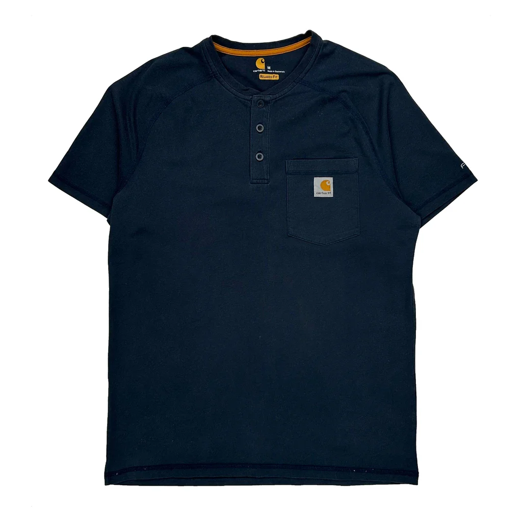 Carhartt T-Shirt - Medium Navy Cotton