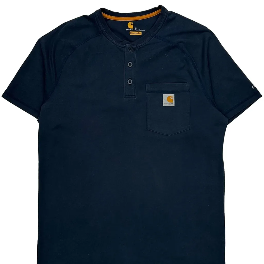 Carhartt T-Shirt - Medium Navy Cotton - Image 4