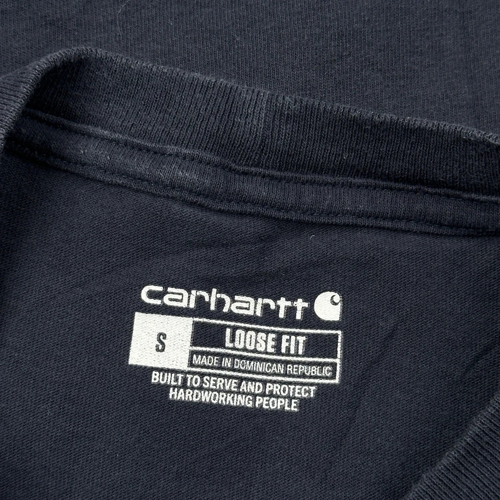 Carhartt T-Shirt - Small Navy Cotton - Image 3