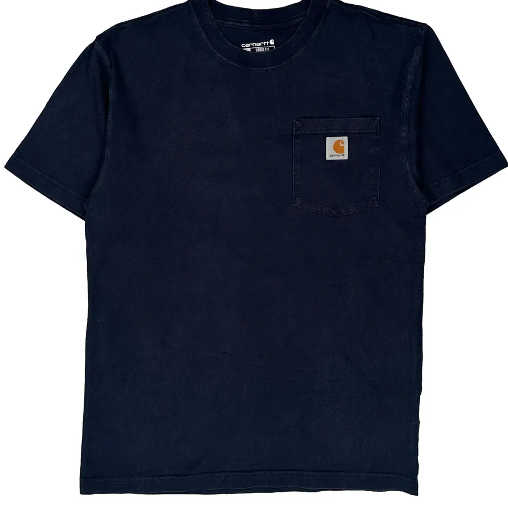 Carhartt T-Shirt - Small Navy Cotton - Image 4
