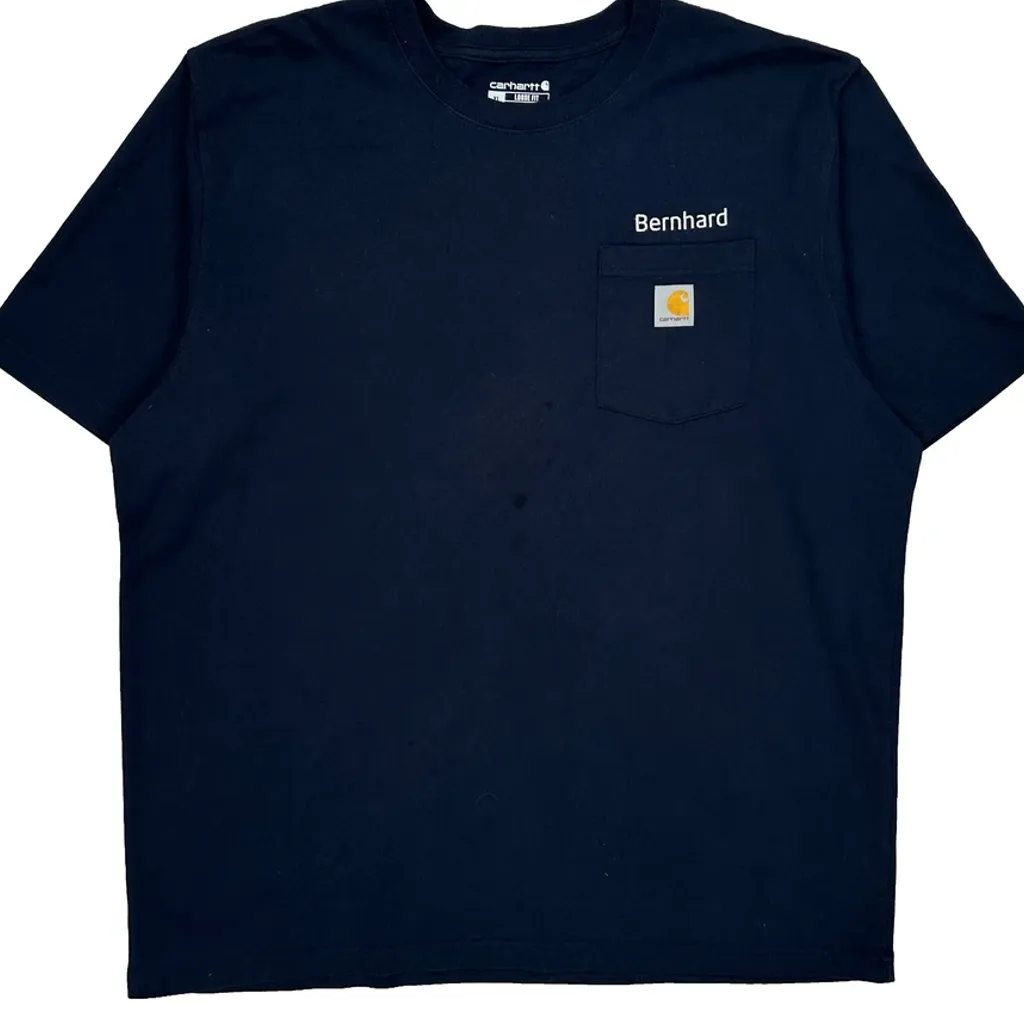 Carhartt T-Shirt - XL Navy Cotton - Image 4