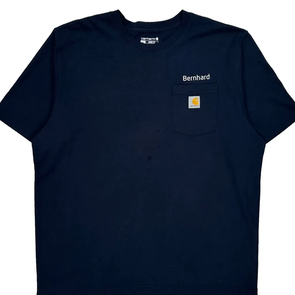 Carhartt T-Shirt - XL Navy Cotton - Image 5