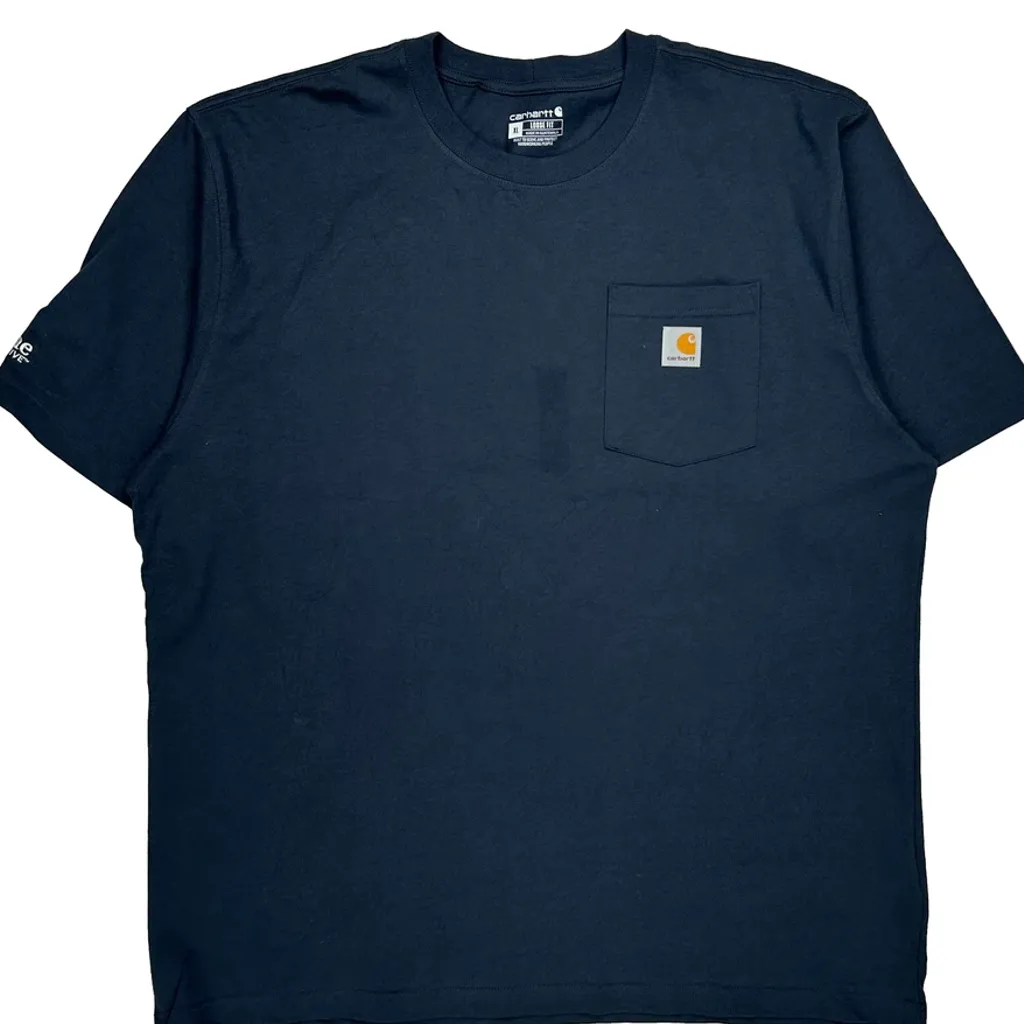 Carhartt T-Shirt - XL Navy Cotton - Image 4