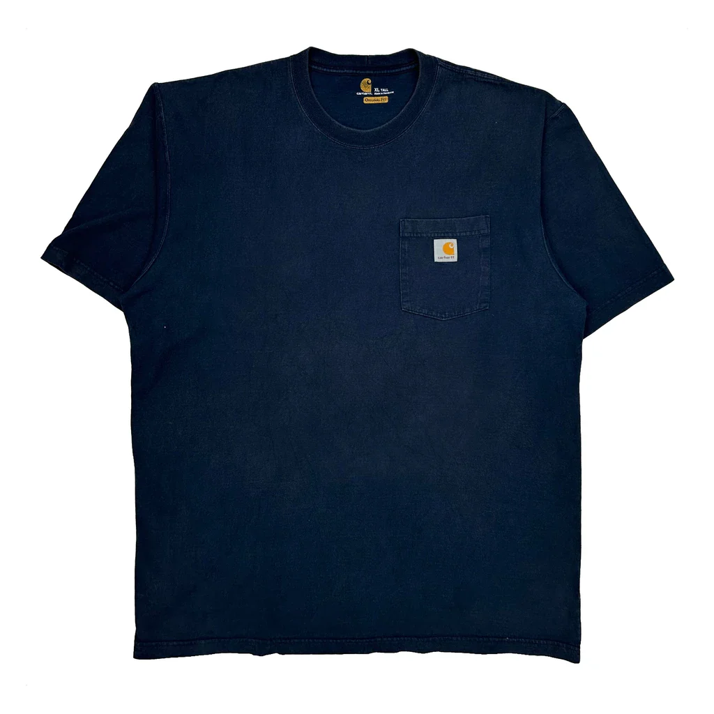 Carhartt Tall T-Shirt - XL Navy Cotton