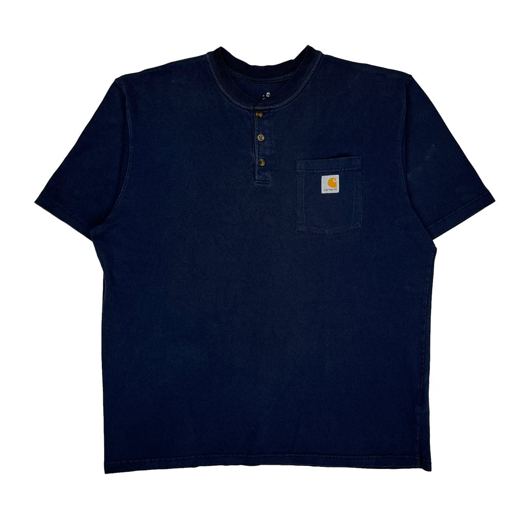 Carhartt T-Shirt - XL Navy Cotton