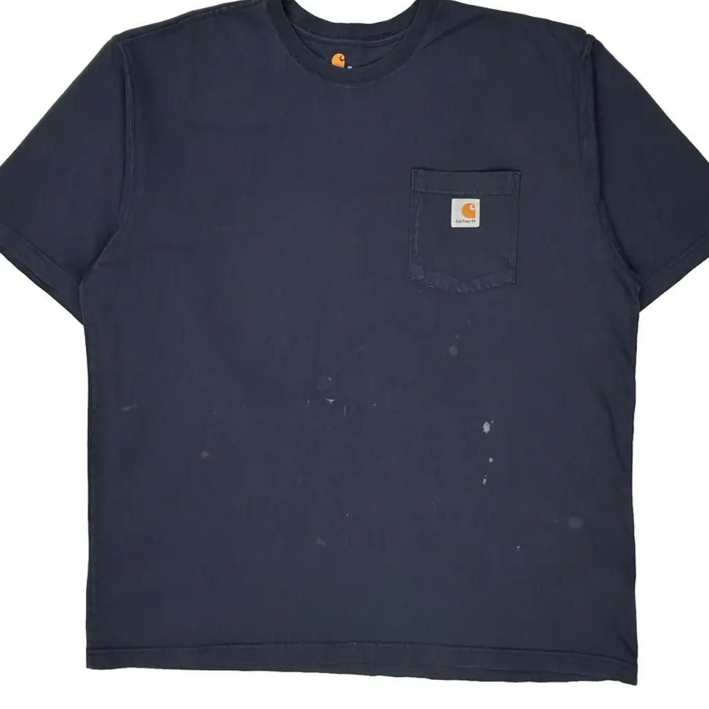 Carhartt T-Shirt - XL Navy Cotton - Image 5