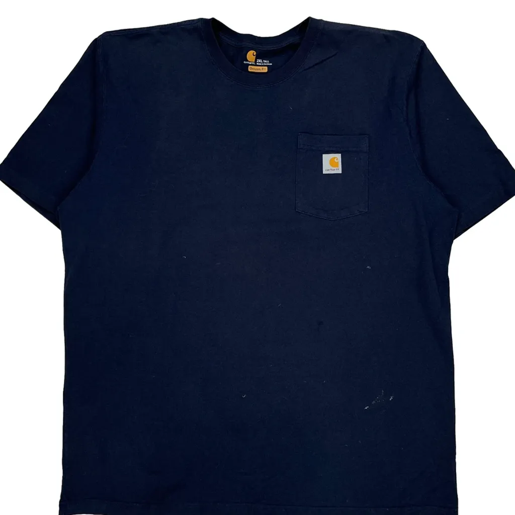 Carhartt T-Shirt - 2XL Navy Cotton - Image 4