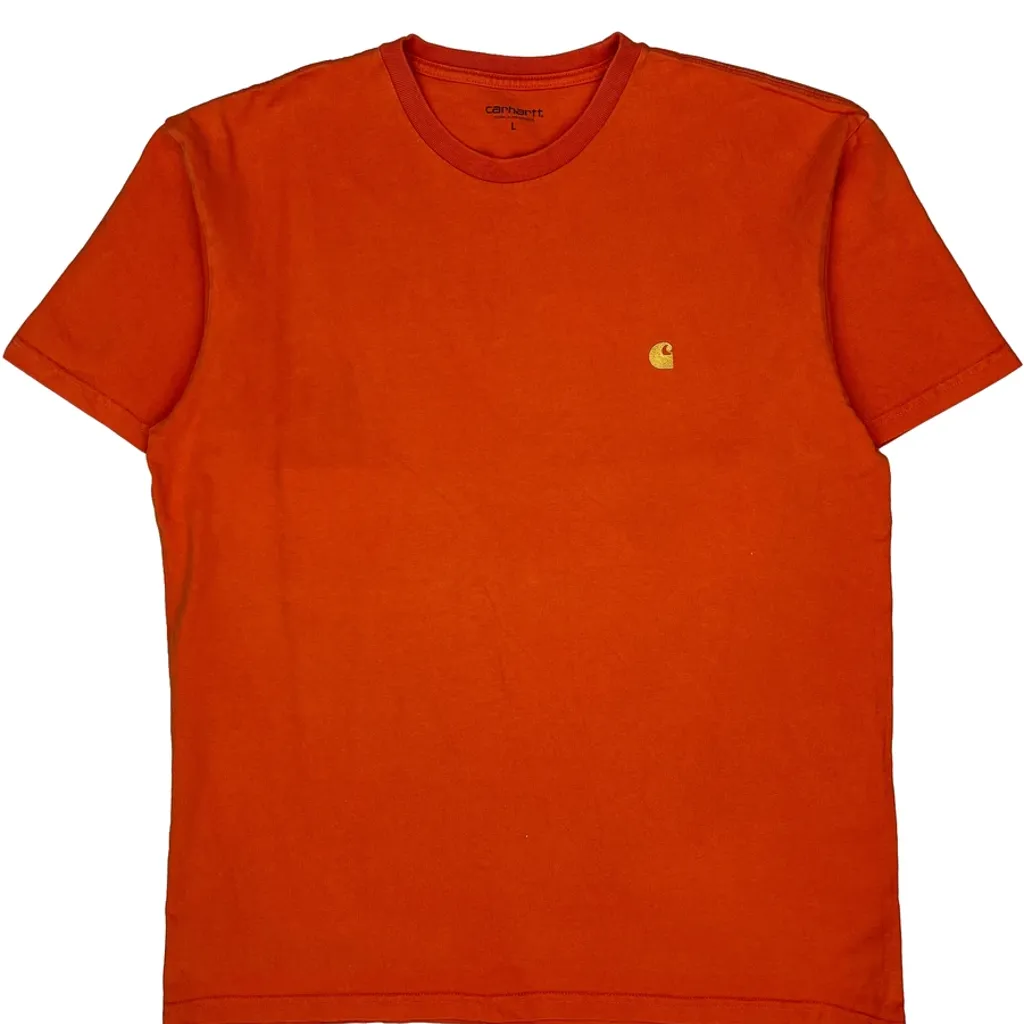 Carhartt T-Shirt - Large Orange Cotton - Image 4