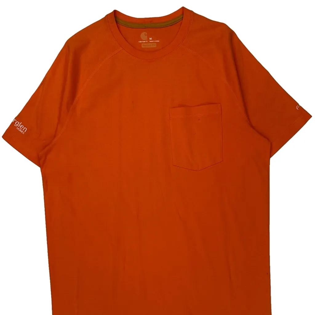 Carhartt T-Shirt - Medium Orange Cotton - Image 4