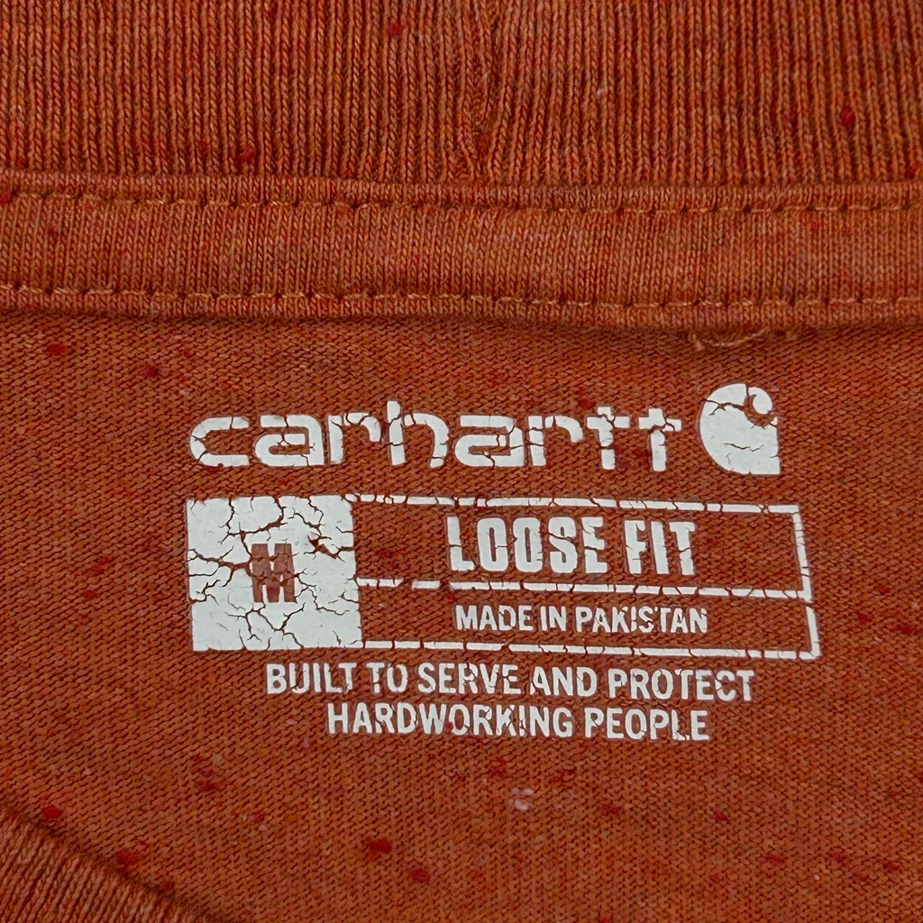 Carhartt T-Shirt - Medium Orange Cotton - Image 3