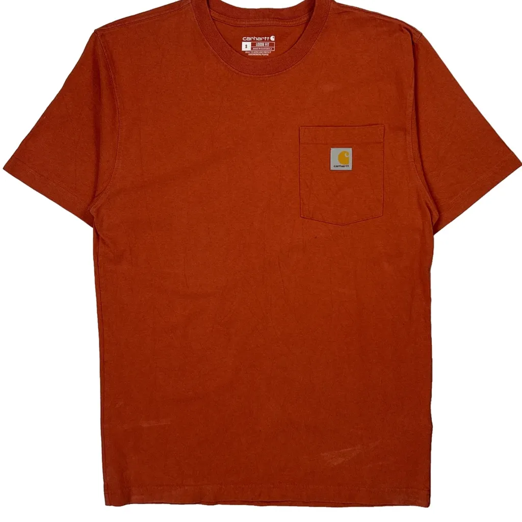Carhartt T-Shirt - Small Orange Cotton - Image 5