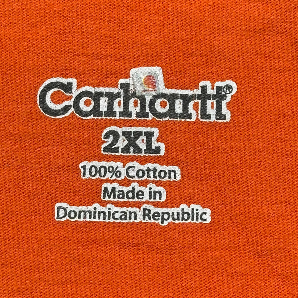Carhartt T-Shirt - 2XL Orange Cotton - Image 3