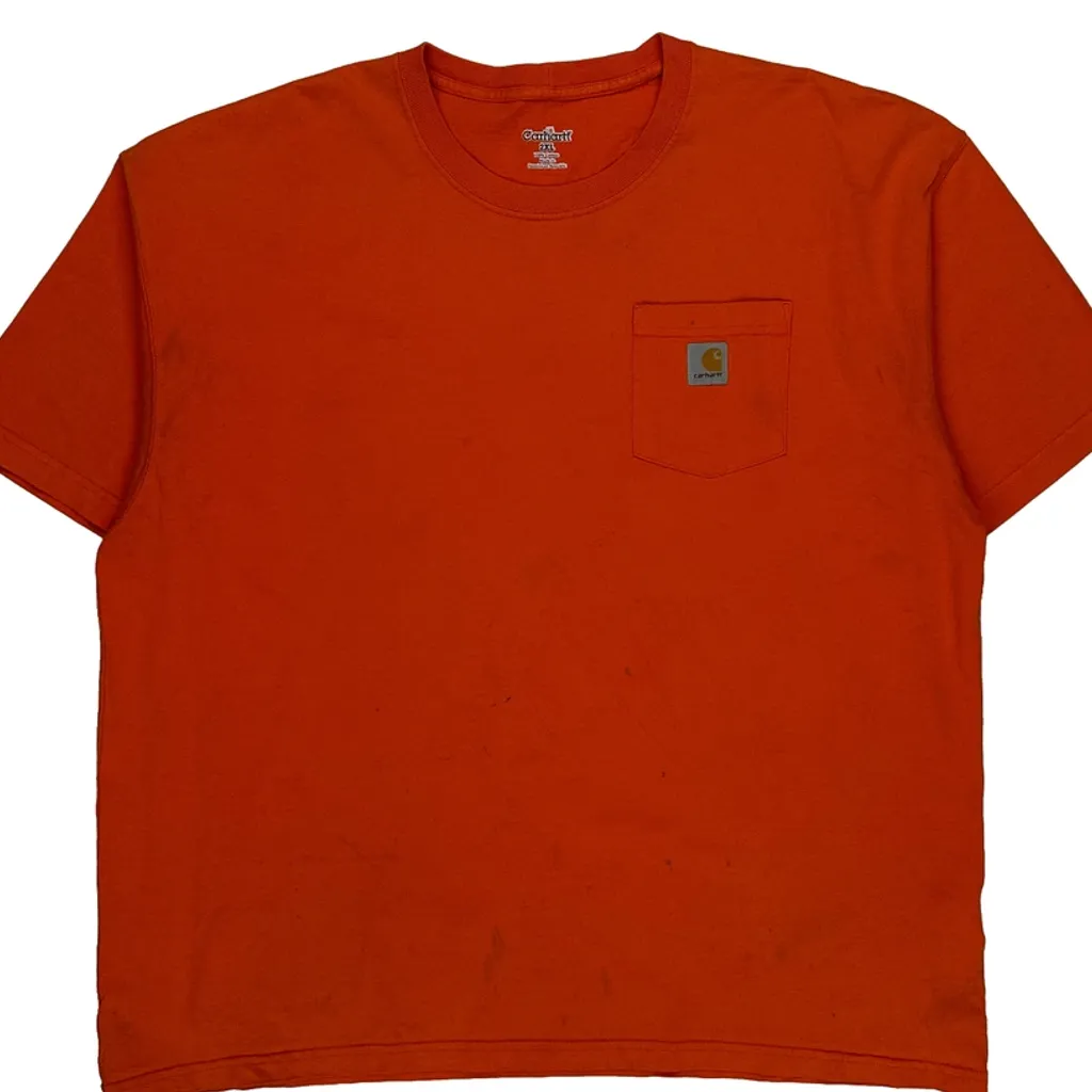 Carhartt T-Shirt - 2XL Orange Cotton - Image 4